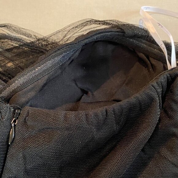 Lulus Tulle Strapless Maxi Dress Black Lined Wedding Prom Gala - Picture 9 of 15